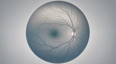 Stylized retina showing superior retinal nerve fiber loss associated with glaucoma imaging patterns